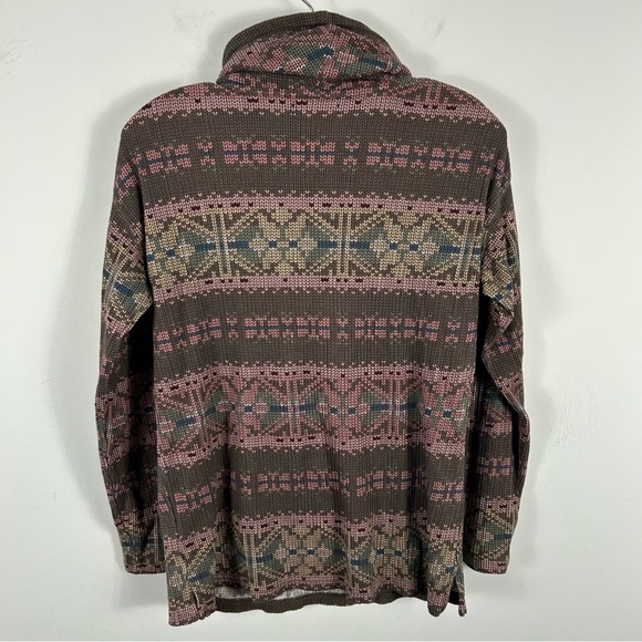 ❤️Chaps Brown and Pink Patterned Sweater XS - Picture 4 of 10